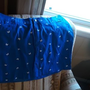 Size 18W Skort - Blue with White Butterflies Skort